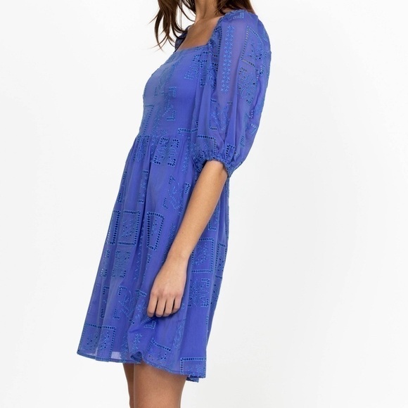 Johnny Was Ella Silk-Blend Geometric Eyelet Minidress
NWT - Picture 5 of 12